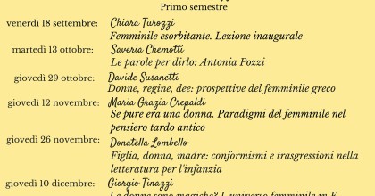 Femminile esorbitante: ciclo di incontri sulla cultura e la storia delle donne e di genere