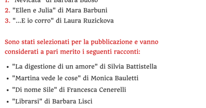 Concorso "Lìbrati e Vola".  Graduatoria definitiva