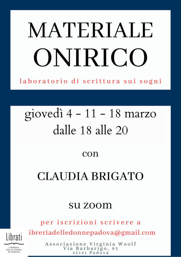 Materiale onirico: laboratorio di scrittura sui sogni