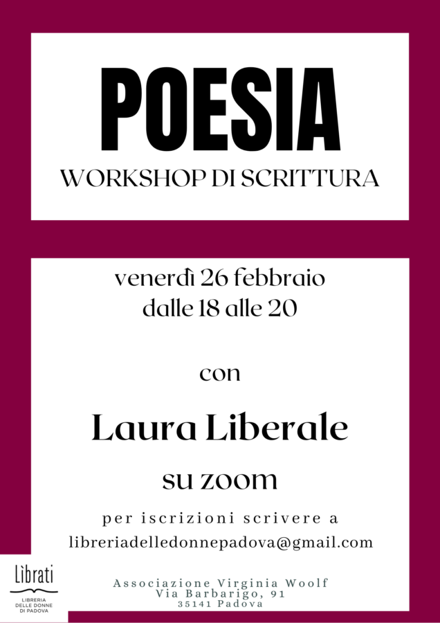 Poesia: workshop di scrittura