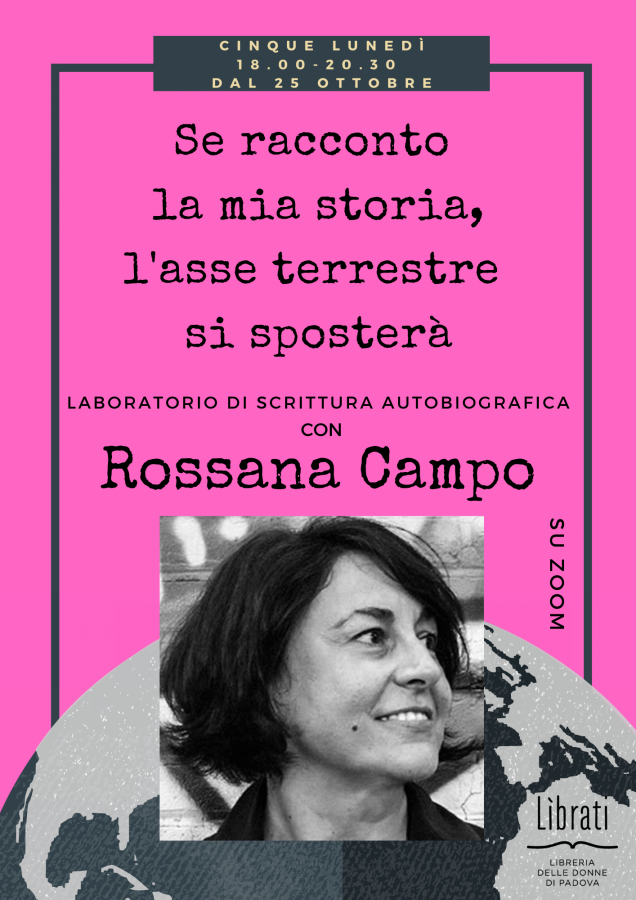Se racconto la mia storia, l'asse terrestre si sposterà - laboratorio con Rossana Campo