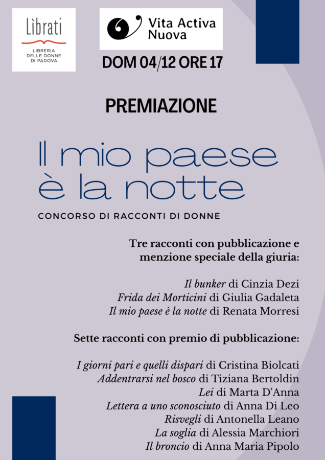 Premiazione concorso "Il mio paese è la notte"