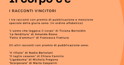 RISULTATI CONCORSO DI RACCONTI DI DONNE "IL CORPO C'è"